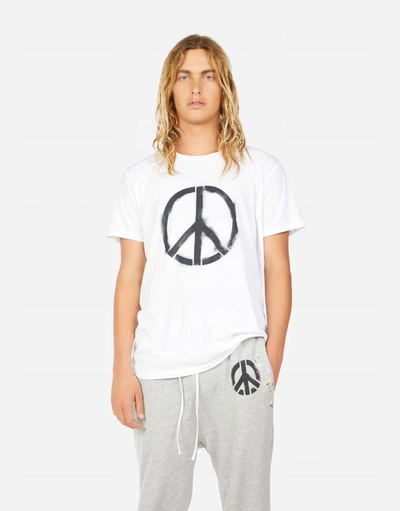 Lauren Moshi Men Sadler Airbrush Peace In White