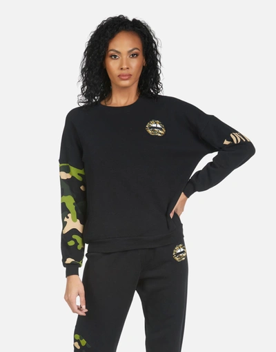 Lauren Moshi Sierra Camo Lip In Black/camo