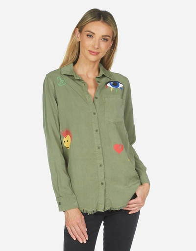 Lauren Moshi Sloane Color Punk Happy Eye In Military
