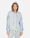 Lauren Moshi Stephanie X Neon Stud Peace In Dusty Blue/ Teal Sky