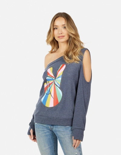 Lauren Moshi Trinidy Studded Stripe Peace In Navy