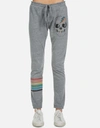 Lauren Moshi Uri Rainbow Electric Skull In Heather Grey