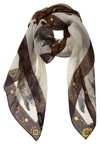 LAUREN MOSHI VICTORIA HORSE SILK CHIFFON SCARF