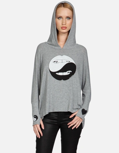 Lauren Moshi Wilma Biting Lip Yin Yang In Heather Grey