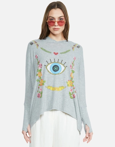 Lauren Moshi Wilma Floral Eye Love In Heather Grey