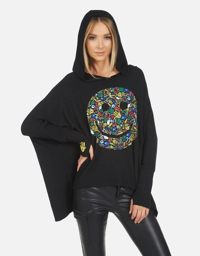Lauren Moshi Wilma Lucky Happy Face In Black