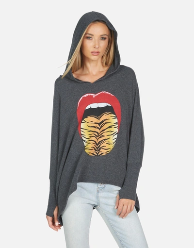Lauren Moshi Wilma Tiger Tongue In Heather Black