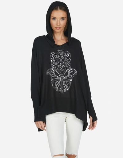 Lauren Moshi Wilma X Butterfly Hamsa In Black