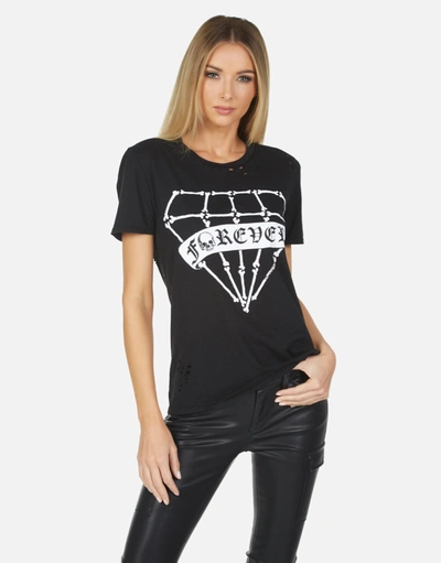 Lauren Moshi Wolf Bone Diamond In Black
