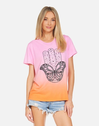 Lauren Moshi Wolf Butterfly Hamsa In Tropical Sunset