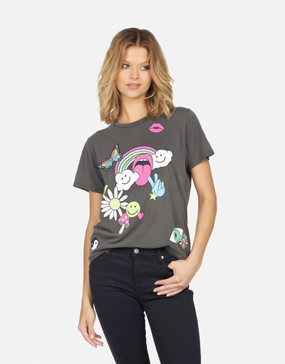 Lauren Moshi Wolf Element Heart In Vintage Black