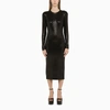 Dolce & Gabbana Sequin Embellished Jersey Midi Dress In Black