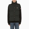 CANADA GOOSE EVERETT BLACK LABEL PADDED GILET IN BLACK NYLON