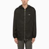 PRADA BLACK RE-NYLON FIELD JACKET WITH LOGO