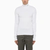 PRADA PRADA | WHITE RIBBED COTTON TURTLENECK,UMR52411I0/L_PRADA-F0009_202-50