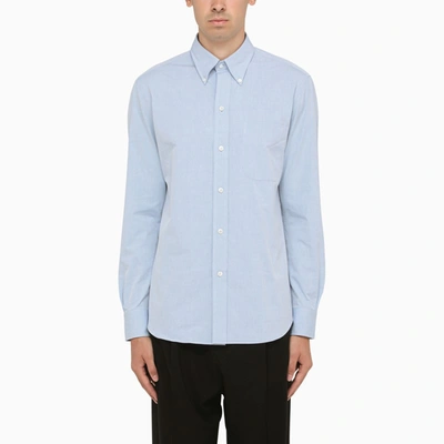 SALVATORE PICCOLO SALVATORE PICCOLO BLUE COTTON POPLIN BUTTON-DOWN SHIRT,CANVAS02CO/L_SAPIC-AZ3_401-41