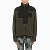 MARCELO BURLON COUNTY OF MILAN GREEN/BLACK FLEECE JACKET,CMEA170F22FAB001/L_MARCE-5610_323-XL