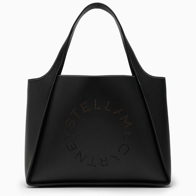 Stella Mccartney Medium Black Faux Leather Tote Bag