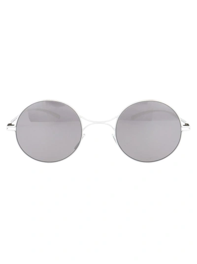 Mykita Sunglasses In E13 White Warmgrey Flash