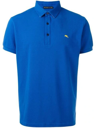 Etro Classic Polo Shirt In Blue