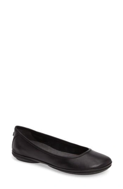 Camper Colour-block Leather Ballerinas In Black