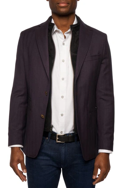 Robert Graham Uptown Viii Herringbone Sportcoat In Dark Purple