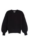 Madewell Stronger Raglan Pullover Sweater In True Black