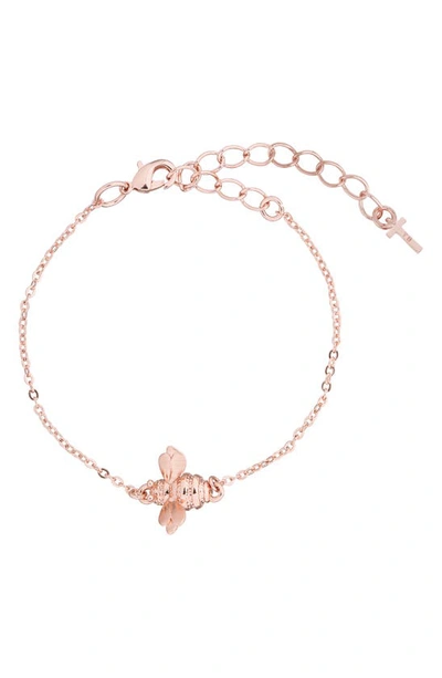 Ted Baker Beedina Bumble Bee Bracelet In Rose Gold