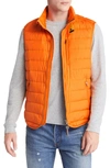 Parajumpers Perfect Water Repellent Down Puffer Vest In Orange