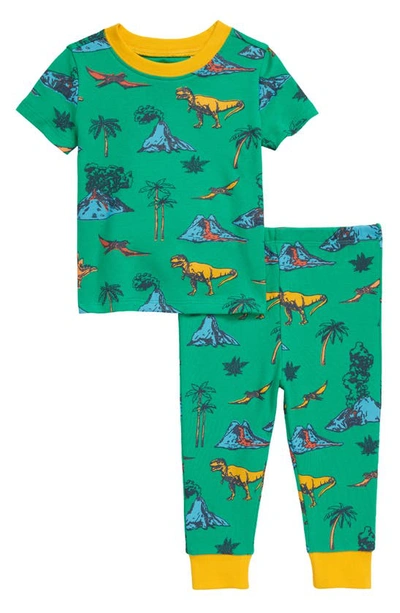 Tucker + Tate Babies' Kids' Tight Fit Pajamas In Green Holly Dinoscape