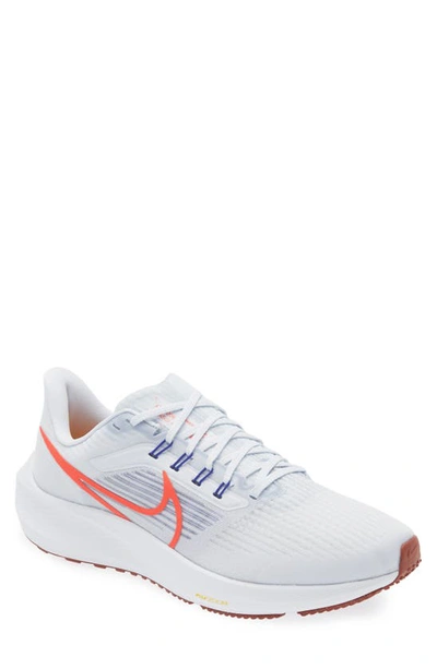 Nike Air Zoom Pegasus 39 Sneakers In White In Grey/ Crimson/ Concord