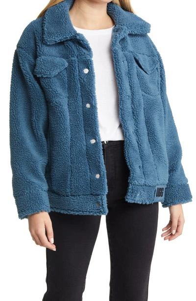 Ugg Fleece Trucker Jacket In Honor Blue