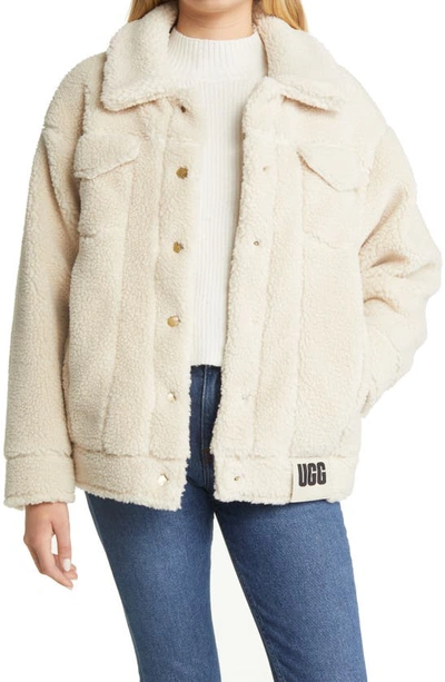 Ugg Fleece Trucker Jacket In Natural Ll