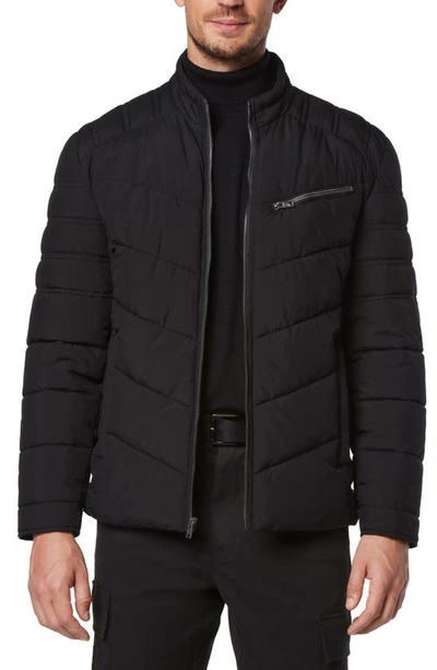 Andrew Marc Winslow Quilted Jacket In Black