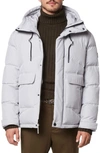 Andrew Marc Ingram Water Resistant Hooded Down Coat In Moon