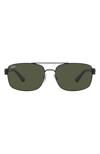Ray Ban 61mm Pillow Sunglasses In Black