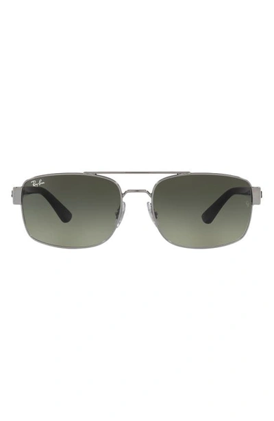 Ray Ban 61mm Pillow Sunglasses In Gunmetal
