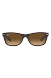 Ray Ban 58mm Polarized Square Sunglasses In Brown Gradient