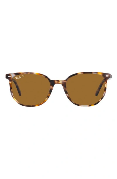 Ray Ban 54mm Polarized Square Sunglasses In Grey Havana