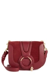 See By Chloé Hana Suede & Leather Shoulder Bag In Dark Velvet