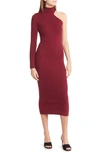 Bardot Women's Cutout-sleeve Turtleneck Midi Dress In Red