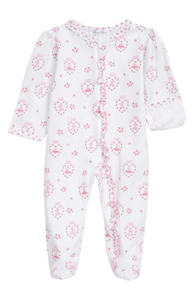 Kissy Kissy Babies' Rosebuds En Pointe Zip Footie In Pink
