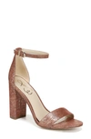 Sam Edelman Yaro Ankle Strap Sandal In Rust Pink