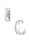 Ippolita Sterling Silver Classico Medium Hammered Hoop Earrings In Silver