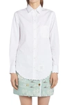 Thom Browne Classic Cotton Poplin Shirt For Women In White