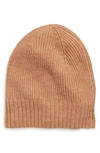 Nordstrom Recycled Cashmere Blend Beanie In Tan Cashew