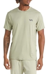 Rvca Sport Vent Logo T-shirt In Grey Army