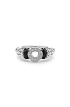Lagos Black Caviar Diamond Ring In Silver Black Diamond