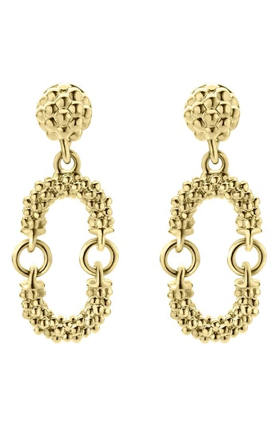 Lagos Oval Drop Earrings In Gold