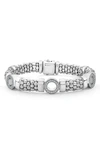 Lagos Caviar Spark Diamond Station Rope Bracelet In Silver Diamond